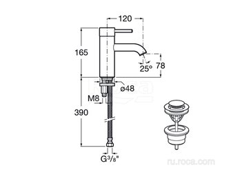 Смеситель Roca Lanta для раковины 5A3A11C00
