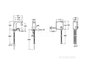 Смеситель Roca L20-E для раковины без донного клапана, 5A5509C00