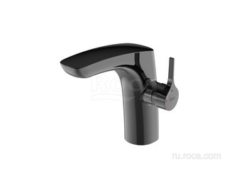 Смеситель Roca Insignia для раковин, PVD, черный титан, без донного клапана, 5A3B3ACN0