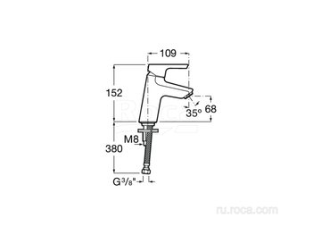 Смеситель Roca Malva для раковины 5A323BC00