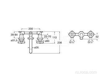Смеситель Roca Loft для раковины без донного клапана, 5A4743C00