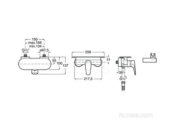 Полка Roca Atlas для смесителя 5B4961TP0