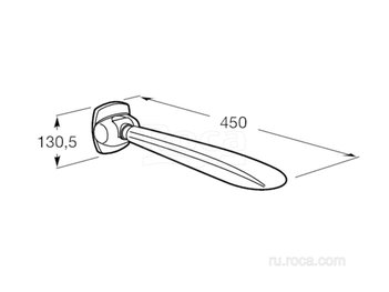 Подлокотник Roca Access Pro 816964009