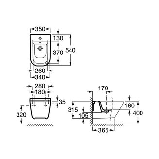 Биде Roca The Gap подвесное 357475000