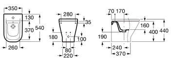 Биде Roca The Gap напольное 357477000