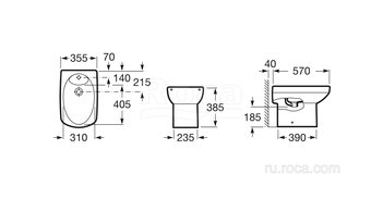 Биде Roca Debba напольное 357994000