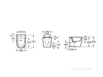 Биде Roca Inspira round напольное, BTW, кофейный 357527660