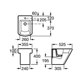 Биде Roca Hall напольное 357624000