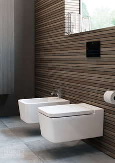 Биде Roca Inspira square подвесное, белый 357535000