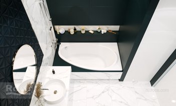 Ванна Roca Corfu 160x90 асимметричная правая белая 248574000