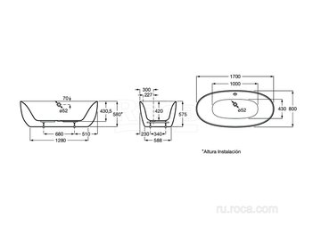 Ванна Roca Virginia 170х80 248313000