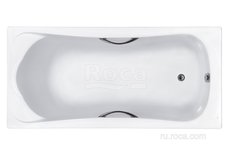 Акриловая ванна Roca BeCool 190x90 прямоугольная, с отверстиями для ручек, белая ZRU9303020