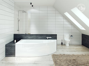 Акриловая ванна Santek Гоа 150х100 L асимметричная белая 1WH112033