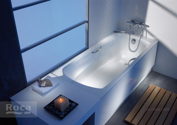 Ванна Roca Swing Plus 170x75 3,5мм, anti-slip, с ручками 236755000