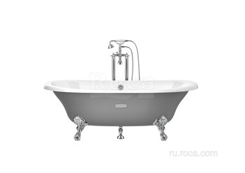 Ванна Roca Newcast серая, anti-slip 170x85 233650000