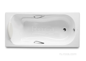 Ванна Roca Haiti 160x80 с отверстиями для ручек, anti-slip 2330G000R