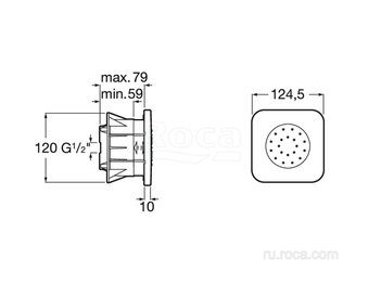 Душевая форсунка Roca Puzzle Square 5B3778C00