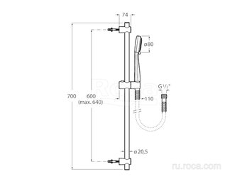 Душевой набор Roca Stella 80/1F 5B9403C00