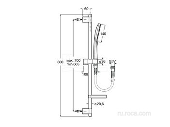 Душевой набор Roca Plenum Round 140/3F 5B1411C00