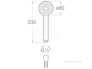 Душевая насадка Roca Stella 80/1F 5B9103C00