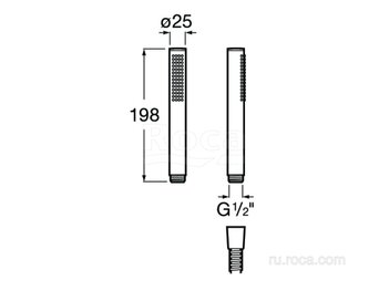 Душевая насадка Roca Stella Round 1F 5B9B61C00