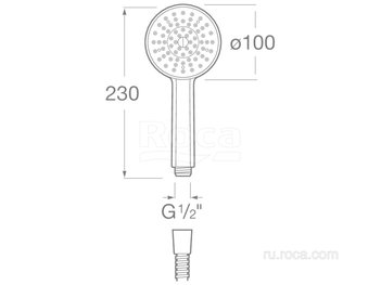 Душевая насадка Roca Stella 100/1F 5B9B03C00