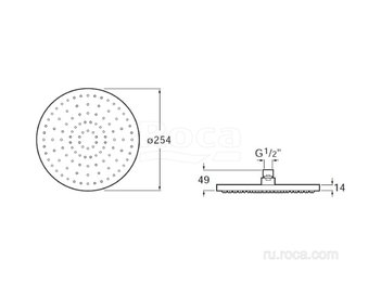 Душевая насадка Roca Rainsense D250 5B2250C00