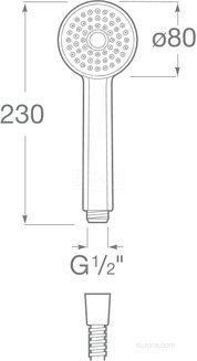 Душевая насадка Roca Stella 80/1F 5B9103C07