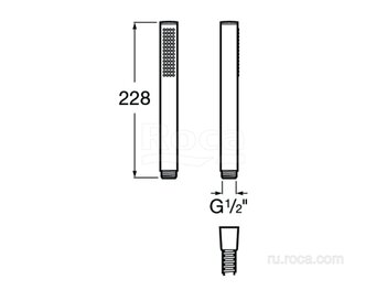 Душевая насадка Roca Stella Square 1F 5B9L61C00