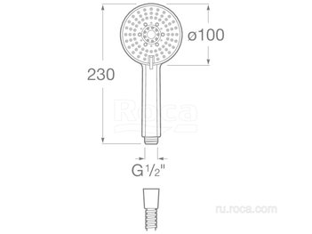 Душевая насадка Roca Stella 100/3F 5B1B03C00