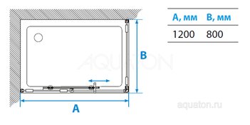 Душевое ограждение AQUATON Ritsa прямоугольное L 120х80х200 1AX001SSXX000