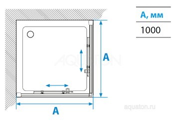 Душевое ограждение AQUATON Ritsa квадратное 100х100х200 1AX010SSXX000
