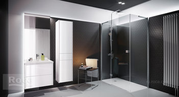 Душевое ограждение Roca Metropolis Дверь распашная 1200X1950 мм, прозрачное стекло, профиль хром MP3412012M