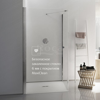 Душевое ограждение Roca Roca Capital Дверь распашная 900X1950, прозрачное стекло, хром M4709012M