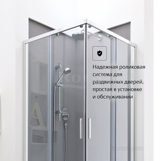 Душевое ограждение Roca Town-N Дверь раздвижная L2-E 1400X1950 мм, прозрачное стекло, хром MP2814012M