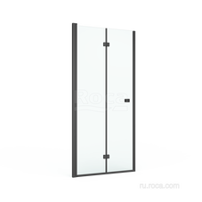 Душевое ограждение Roca Roca Capital Дверь складная 900X1950, прозрачное стекло, черный M4509016M