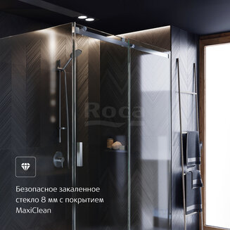 Душевое ограждение Roca Area Боковая часть 800х2000 мм левая/правая, прозрачное стекло, профиль хром MP0608012M