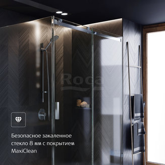 Душевое ограждение Roca Area Раздвижная дверь 1200х2000 мм левая, ручка справа, прозрачное стекло, профиль хром MP05L2012M