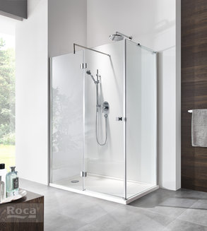 Душевое ограждение Roca Metropolis Боковая часть 800х1950 мм, прозрачное стекло, профиль хром MP3508012M