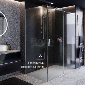 Душевое ограждение Roca Area Раздвижная дверь 1600х2000 мм левая, ручка справа, прозрачное стекло, профиль хром MP05L6012M