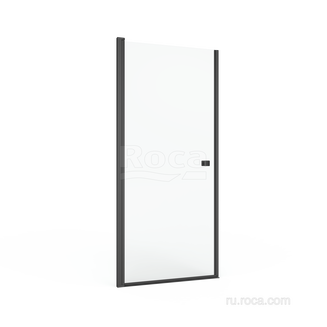 Душевое ограждение Roca Roca Capital Дверь распашная 900X1950, прозрачное стекло, черный M4710016M