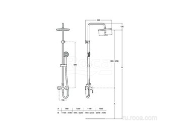 Душевая стойка Roca L20 5A9709C00