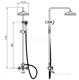 Душевая стойка Roca Carmen 5A9A4BC00