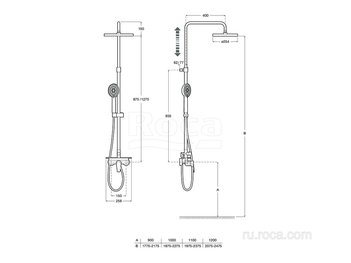 Душевая стойка Roca Even-M Round 5A9790C00