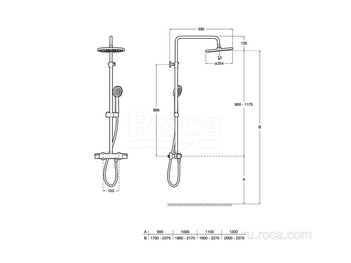 Душевая стойка Roca Victoria-T 5A2C18C00