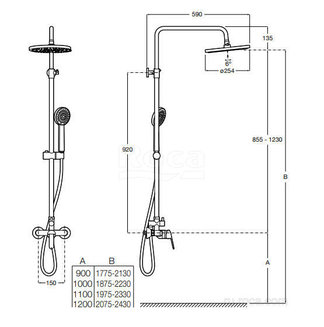 Душевая стойка Roca Victoria Plus 5A9A25C00