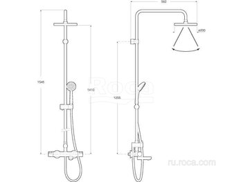 Душевая стойка Roca Victoria-T 5A2718C00