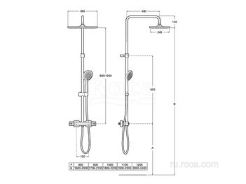 Душевая стойка Roca Level-T 5A201AC00