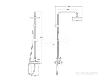 Душевая стойка Roca Loft 5A9743C00