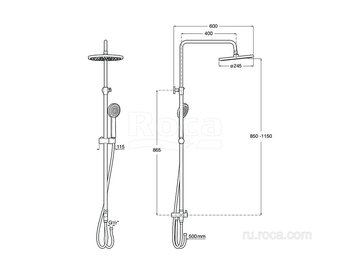 Душевая стойка Roca Victoria Connect Plus 5B9M61C00